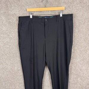Birdie Bound Mens 40x32 Black‎ Polyester Spandex Golf Pants Flat Front Casual